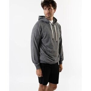 Feat Small Unisex Hoodie Flowtech Roam Heather Grey NWT